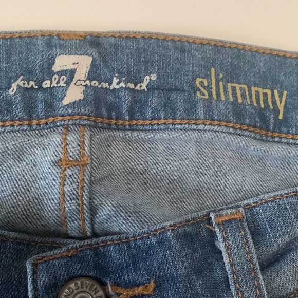 7 For All Mankind Slimmy Straight Jeans Womens Size 30 - Picture 6 of 11